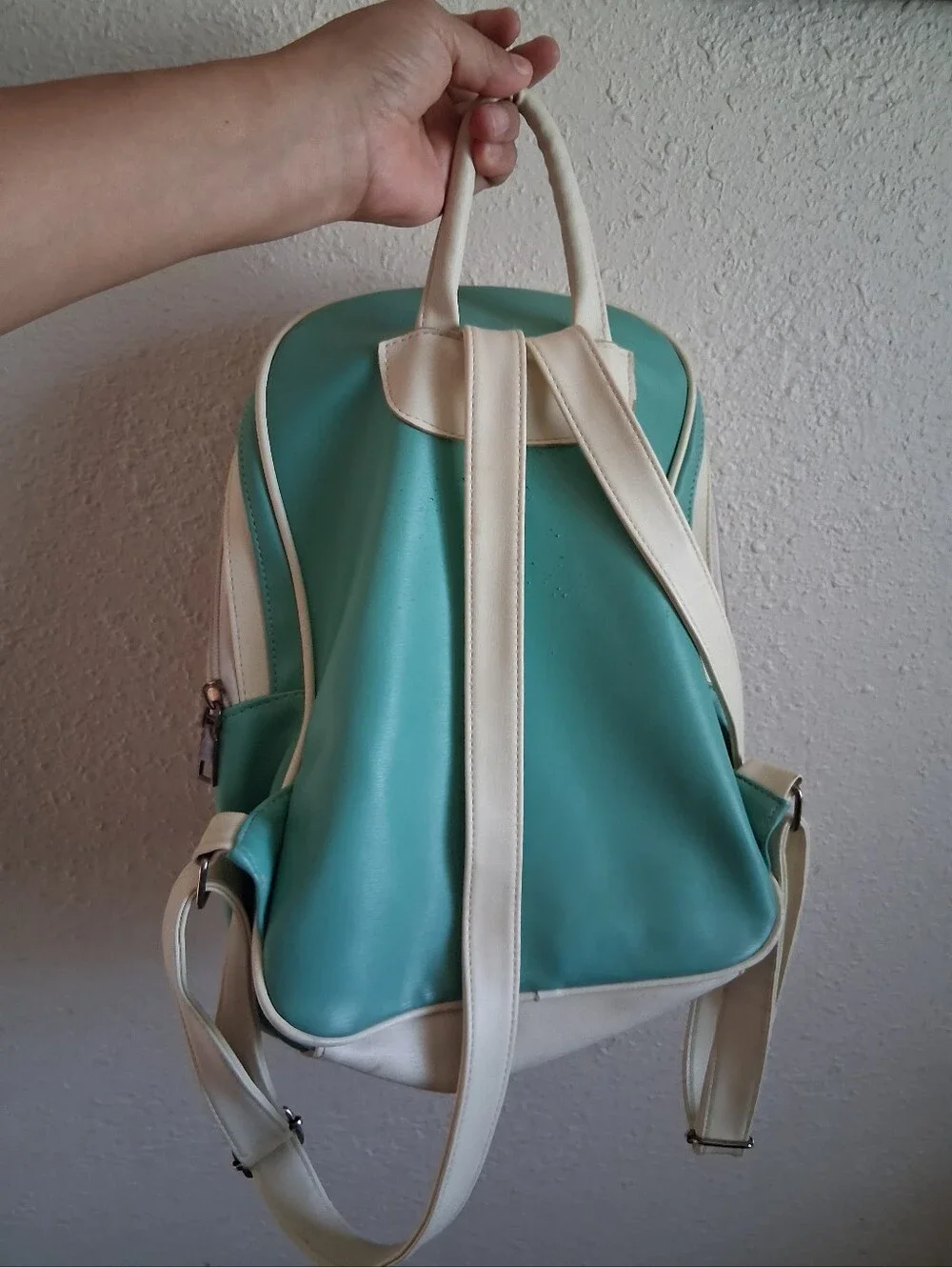 BTS Teal And White Backpack